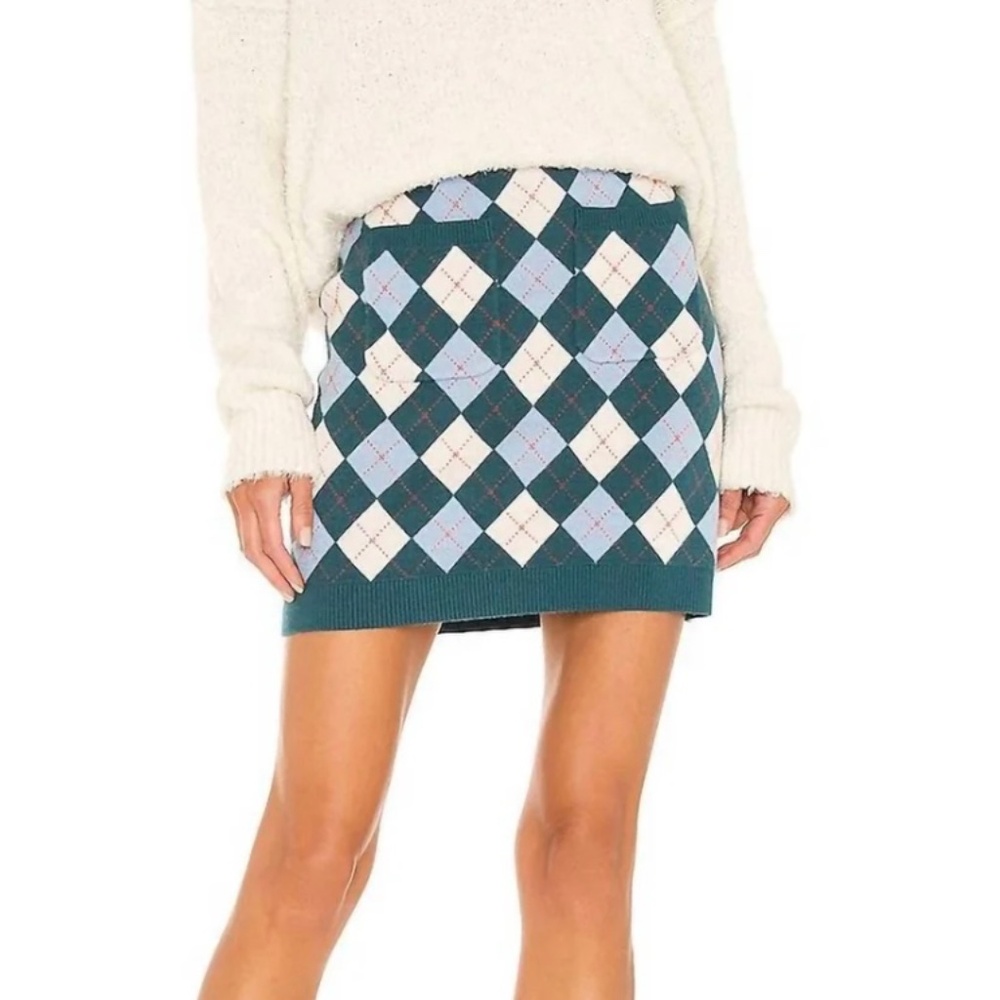 Argyle Viola Sweater Mini Skirt